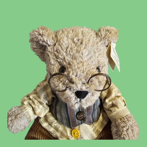 Jerry Elsner Velvet Touch Collection Teddy Bear Plush #1244 Daniel 8" Sitting - Picture 2 of 11